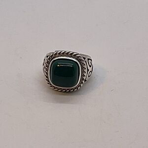 Brighton Silver Plated Ring with Green Changeable  Stone
